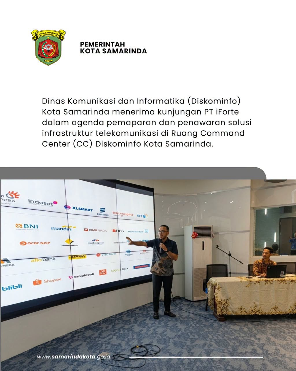 Diskominfo Samarinda Terima Paparan Solusi Infrastruktur Digital dari iForte