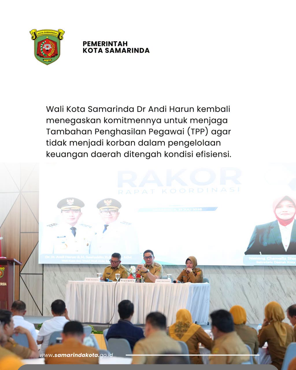 Berulang Kali Tegaskan Tak Korbankan TPP, Andi Harun: Ini Uang dari PAD, Ayo Bekerja Maksimal untuk Masyarakat