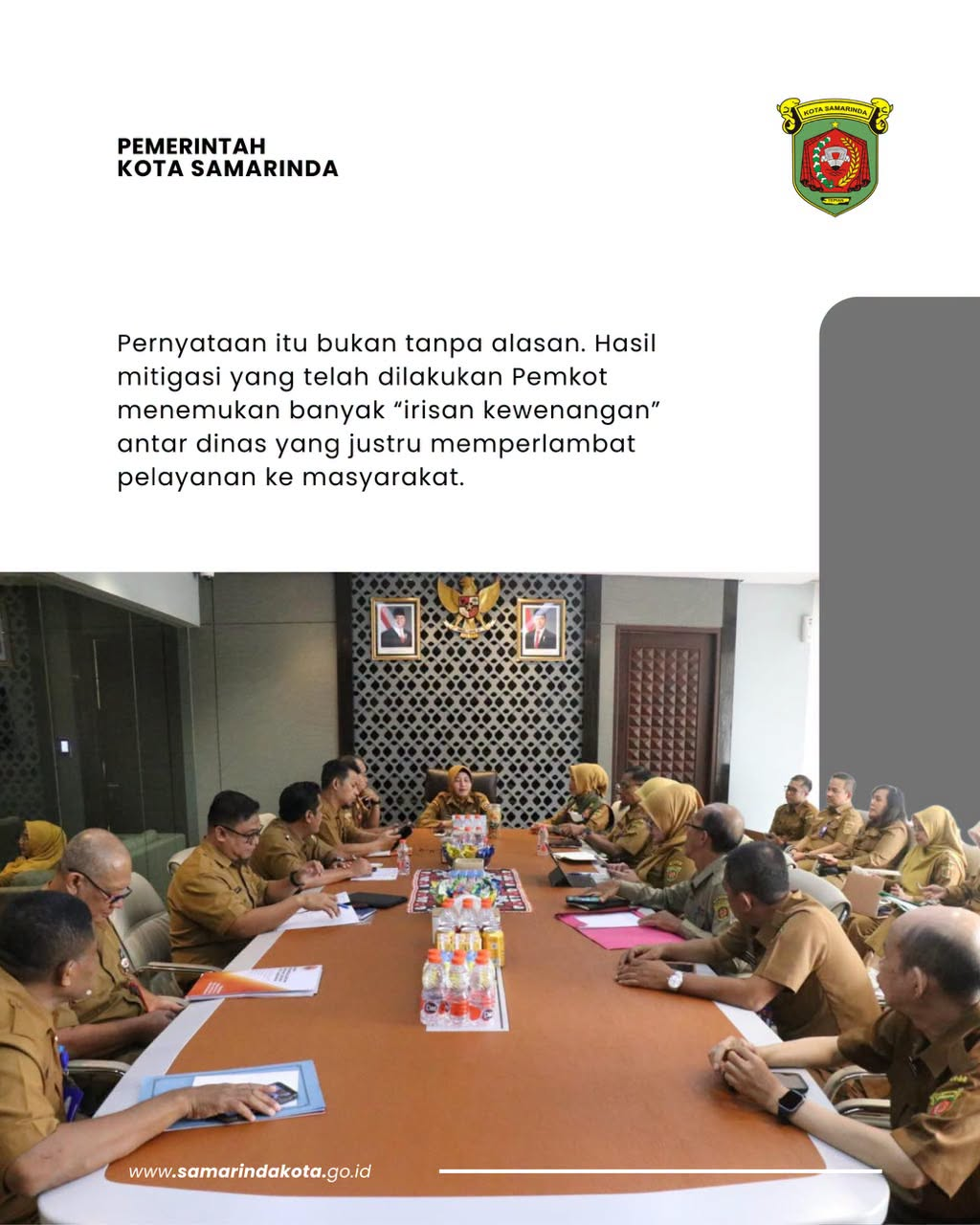 Sekda Pimpin Rapat Perdana Tim Sinkronisasi Kebijakan untuk Mendukung Program Teras Samarinda