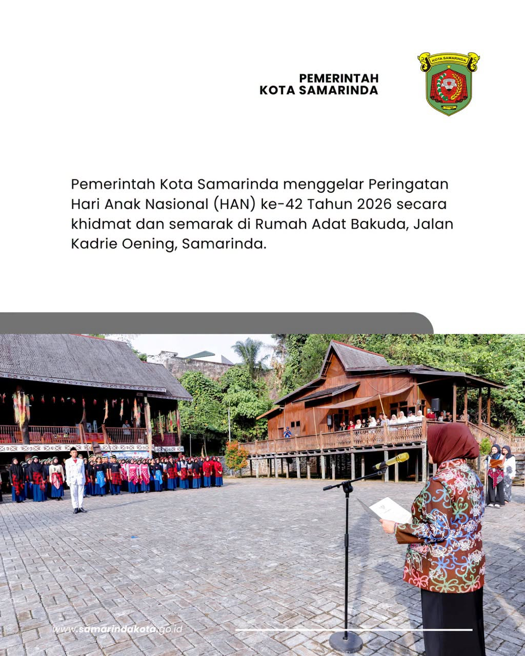 Peringati Hari Anak Nasional ke-42, Pemkot Samarinda Tegaskan Komitmen Wujudkan Kota Layak Anak