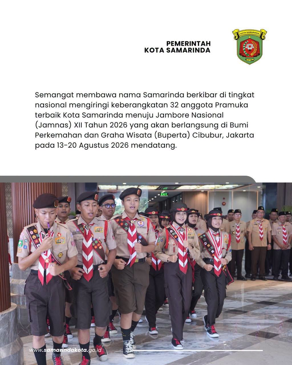 Lepas Kontingen Jamnas Cibubur, Wawali Titip Nama Baik Samarinda