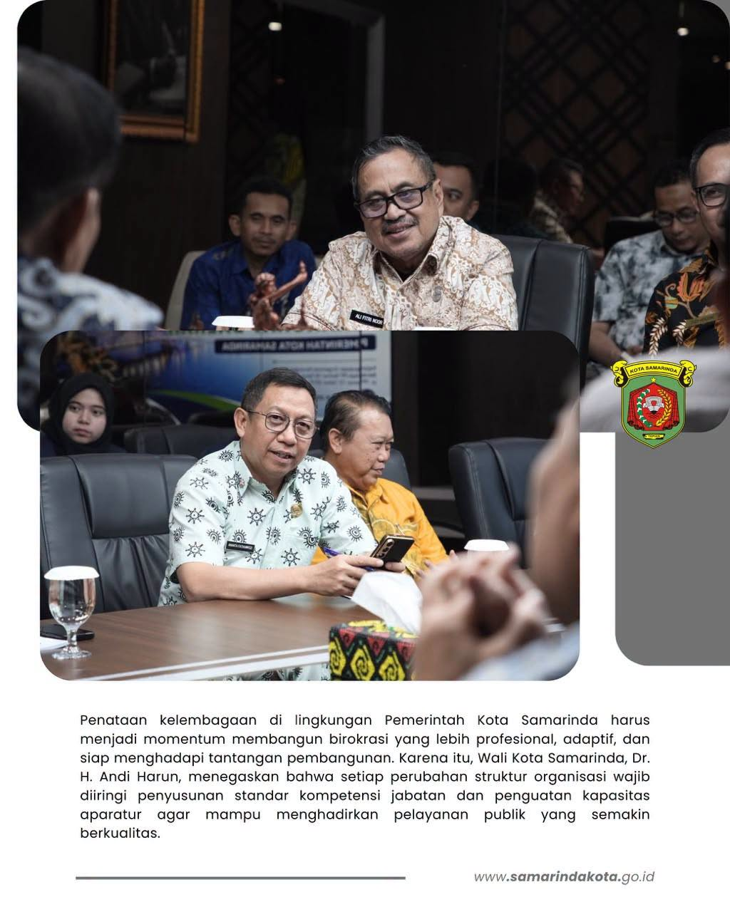Evaluasi Kelembagaan Pemkot Samarinda, Andi Harun: Struktur Baru Harus Diiringi Kompetensi Baru