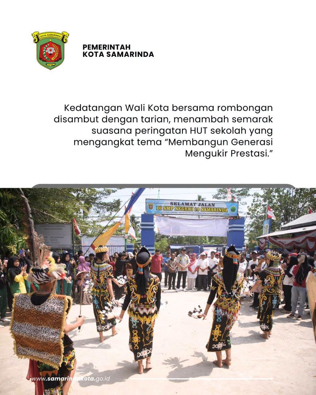 Hadiri HUT ke-33 SMPN 19 Samarinda, Andi Harun Dorong Generasi Cerdas, Santun dan Kolaboratif