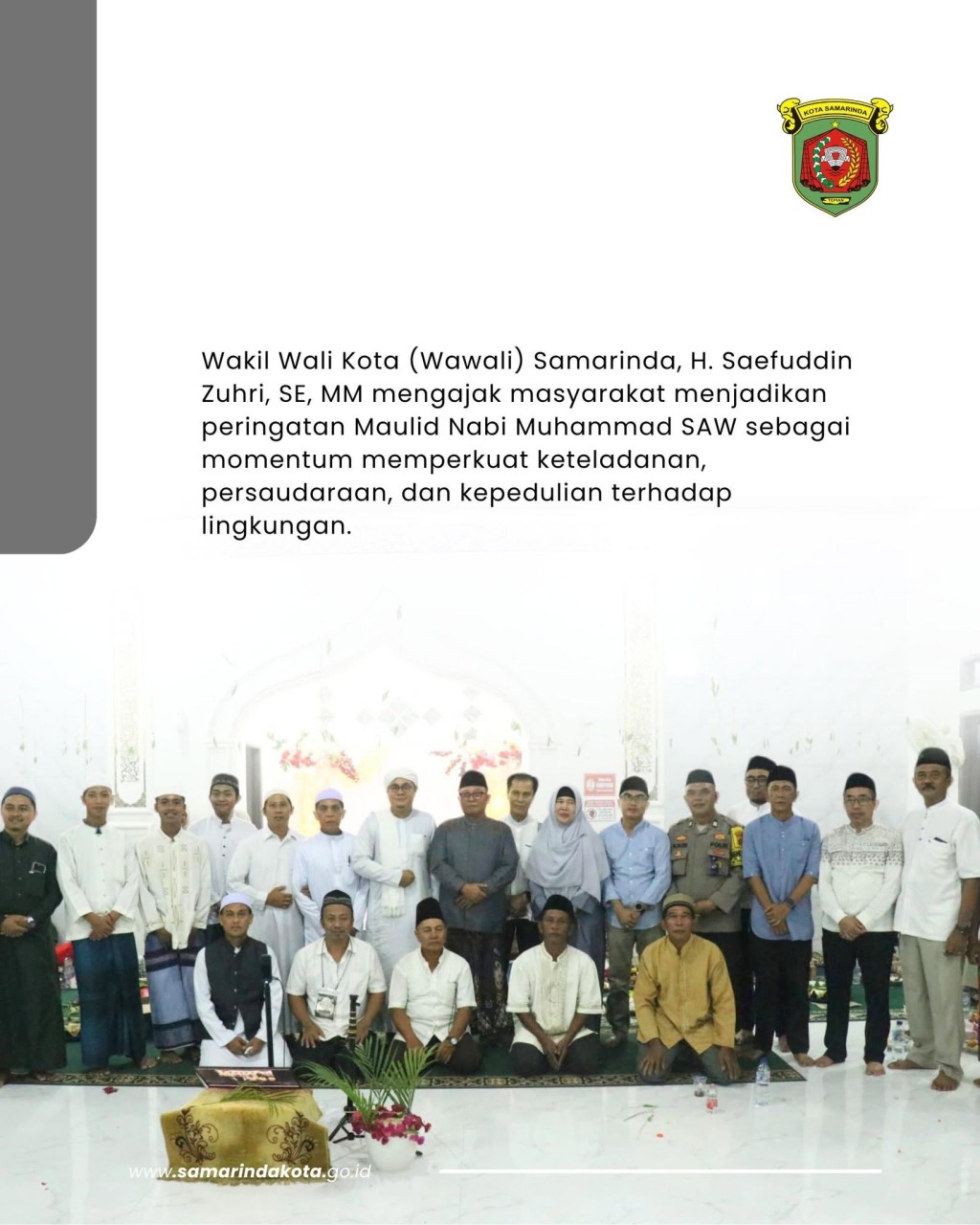 Hadiri Maulid di Lok Bahu, Wawali Ajak Warga Teladani Rasullullah