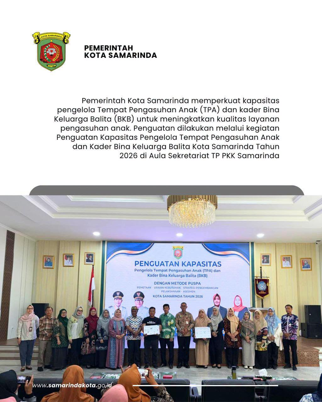 Pengelola TPA dan Kader BKB Samarinda Diperkuat, Dorong Pengasuhan Anak Berkualitas