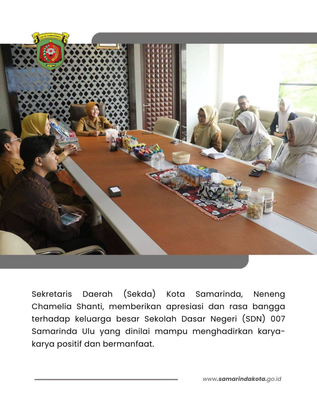 Puluhan Buku Lahir dari Budaya Literasi, SDN 007 Samarinda Ulu Serahkan Karya kepada Sekda