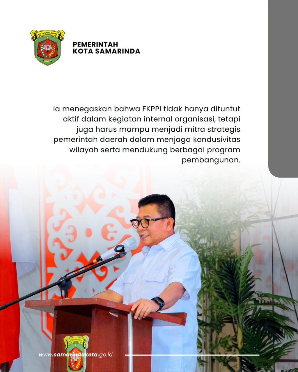 Peringati HUT ke-48 KB FKPPI, Pemkot Samarinda Ajak Menjadi Mitra Strategis dan Aset Pembangunan Kota