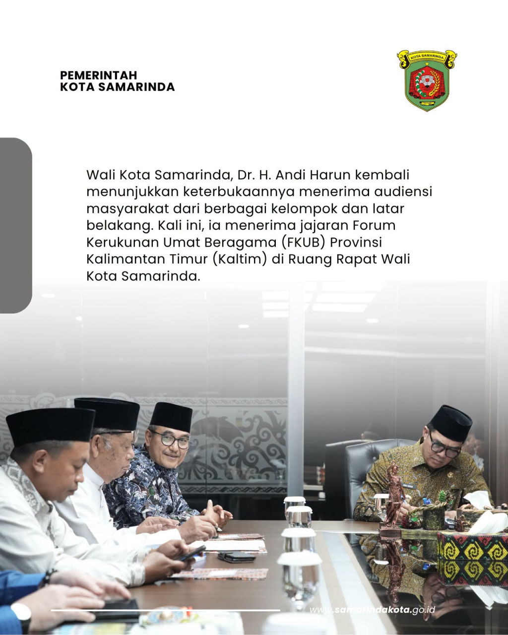 Buka Ruang Dialog, Wali Kota Terima Audiensi FKUB Kaltim