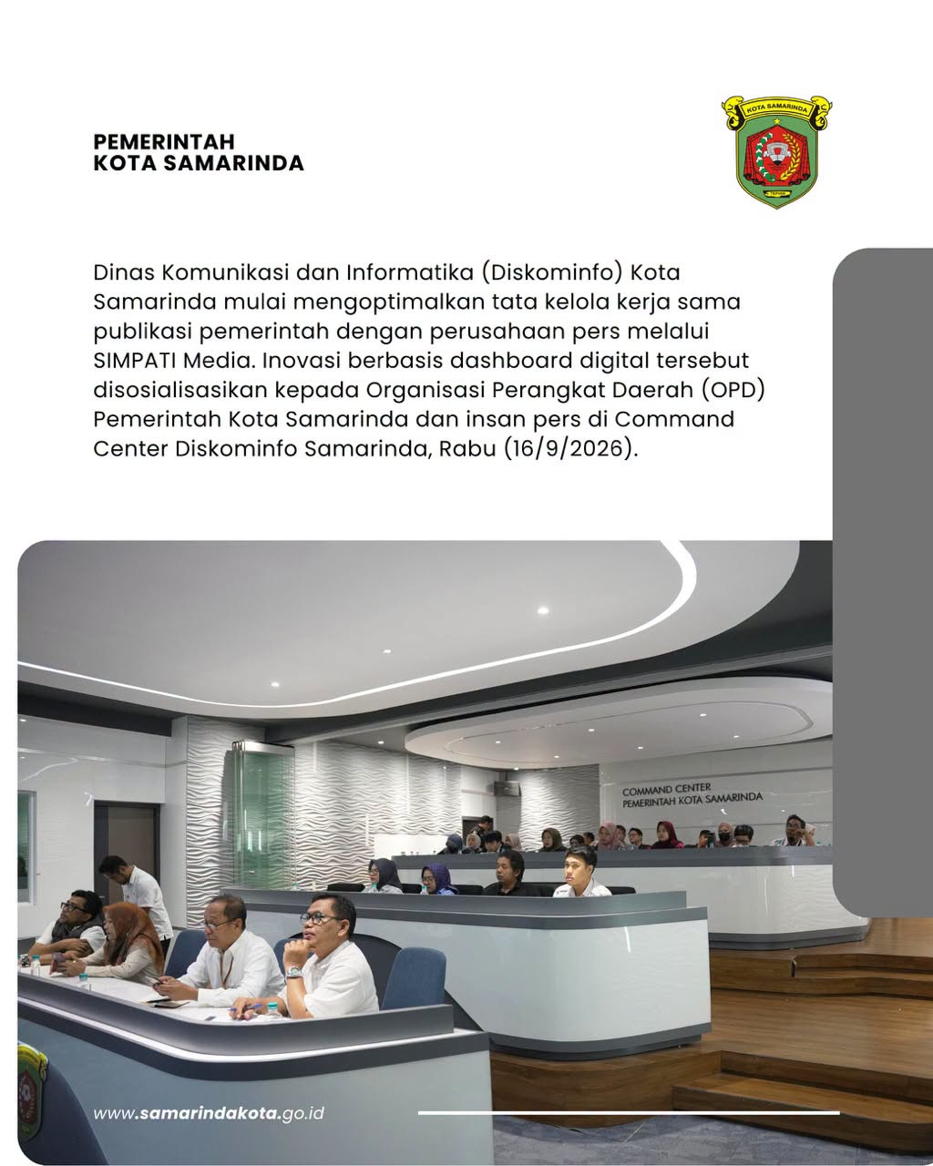 SIMPATI Media, Kominfo Samarinda Digitalisasi Tata Kelola Kerja Sama Publikasi