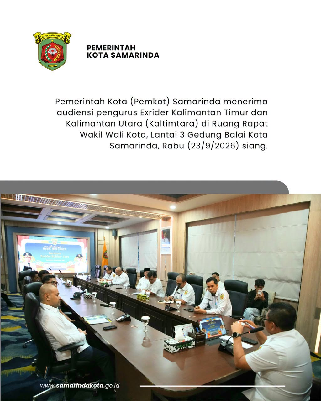 Pemkot Samarinda Dukung Gelaran Balap Motor Exrider Kaltimtara di Sirkuit Kalan