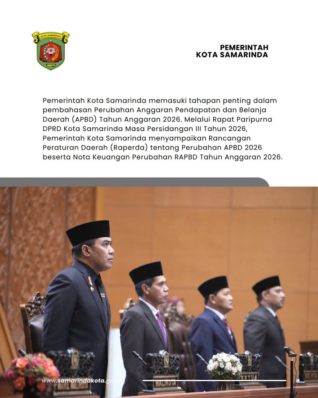 Perubahan APBD 2026 Masuk Meja DPRD, Andi Harun Ungkap Arah Baru Pengelolaan Anggaran Samarinda