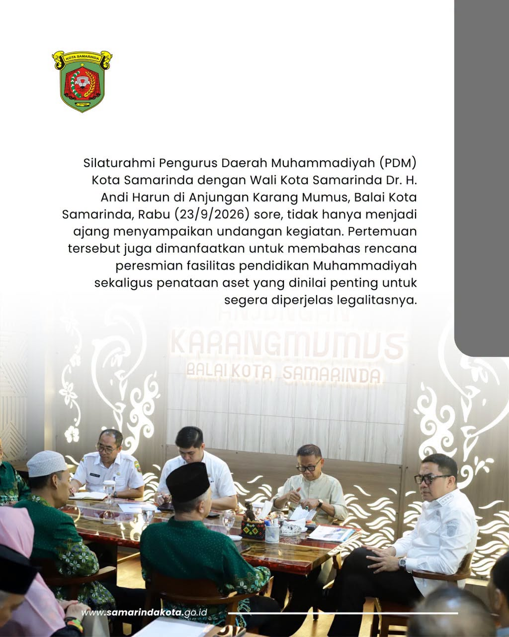Undangan Jalan Sehat hingga Aset Muhammadiyah, Ini Pesan Andi Harun kepada PDM Samarinda