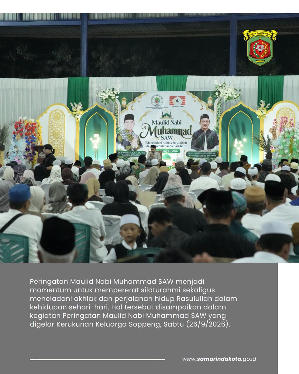 Hadiri Maulid Nabi Kerukunan Keluarga Soppeng, Andi Harun Sumbang Paket Umrah