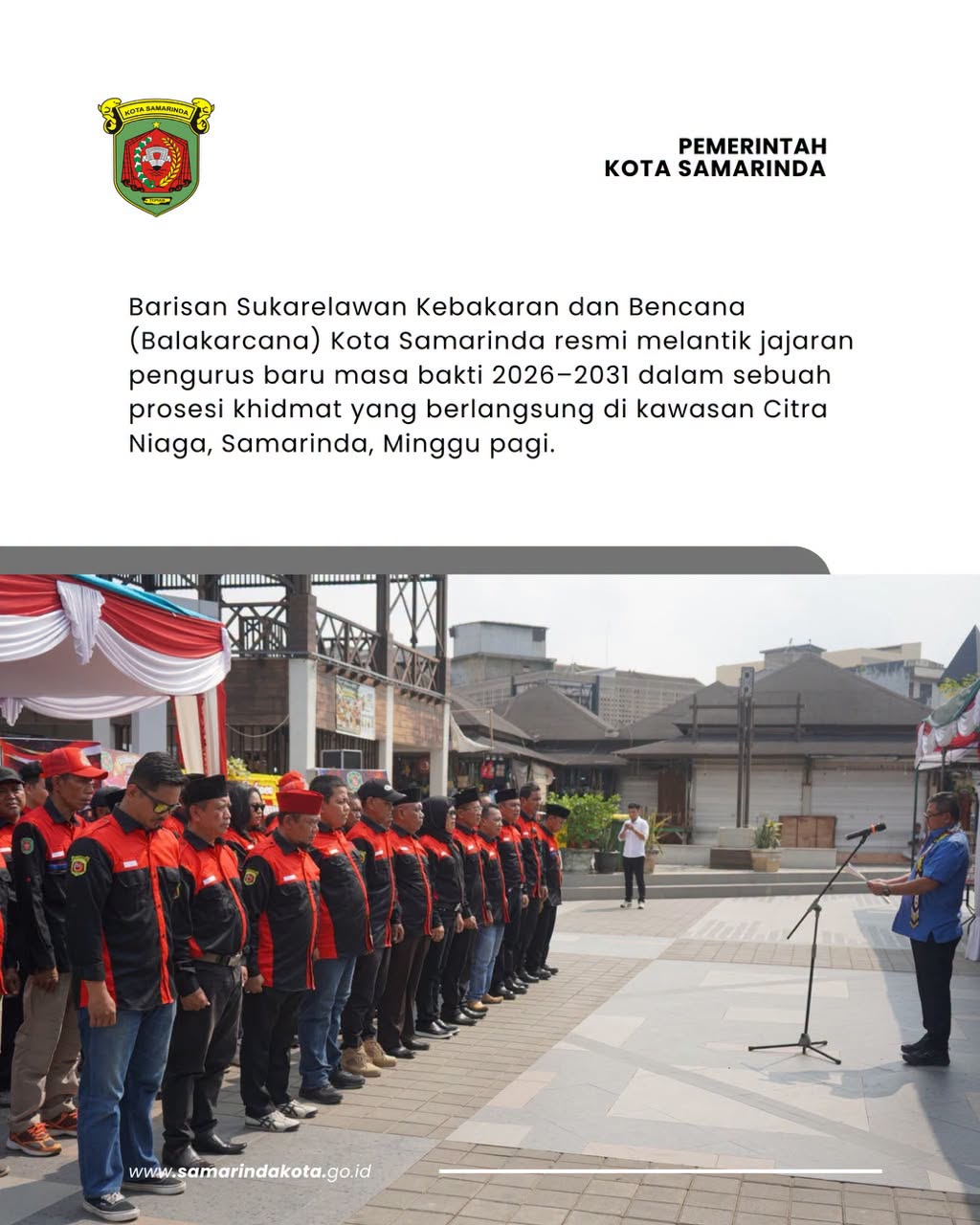 Pengurus Balakarcana Kota Samarinda Periode 2026–2031 Resmi Dilantik
