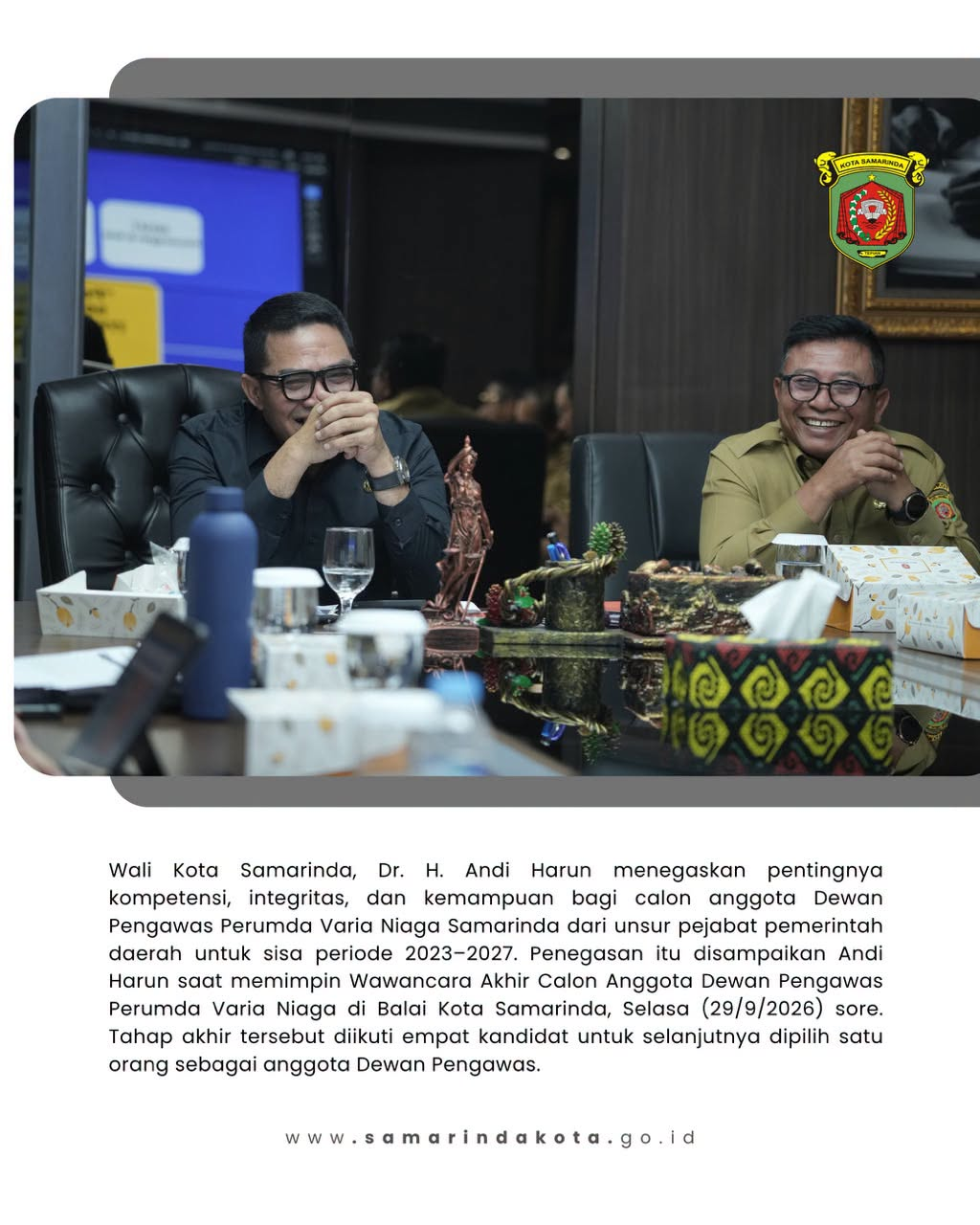 Andi Harun Tekankan Kompetensi dan Integritas Calon Dewan Pengawas Varia Niaga