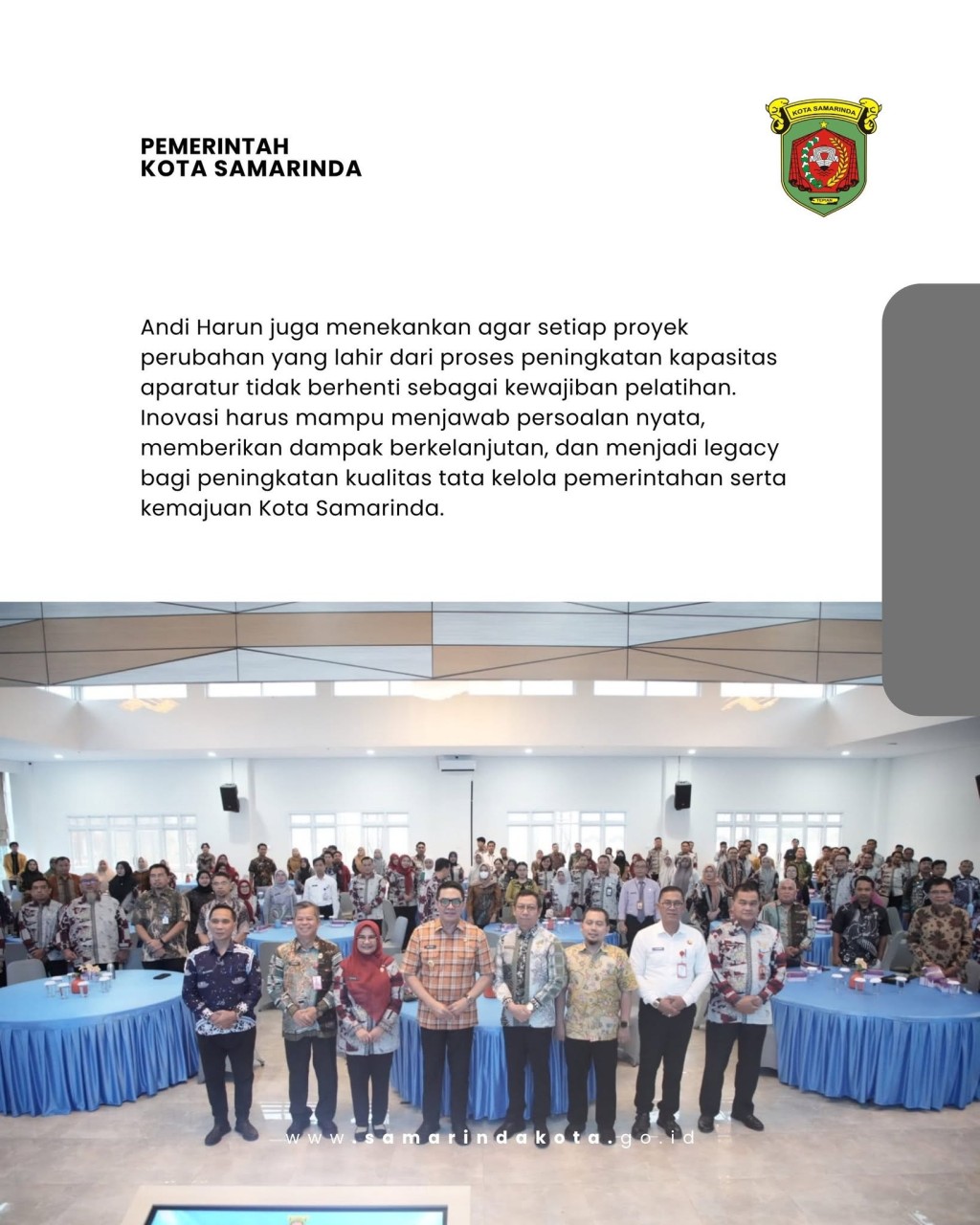 Wali Kota Andi Harun Dorong SIPADU Jadi Pengendali Pembangunan